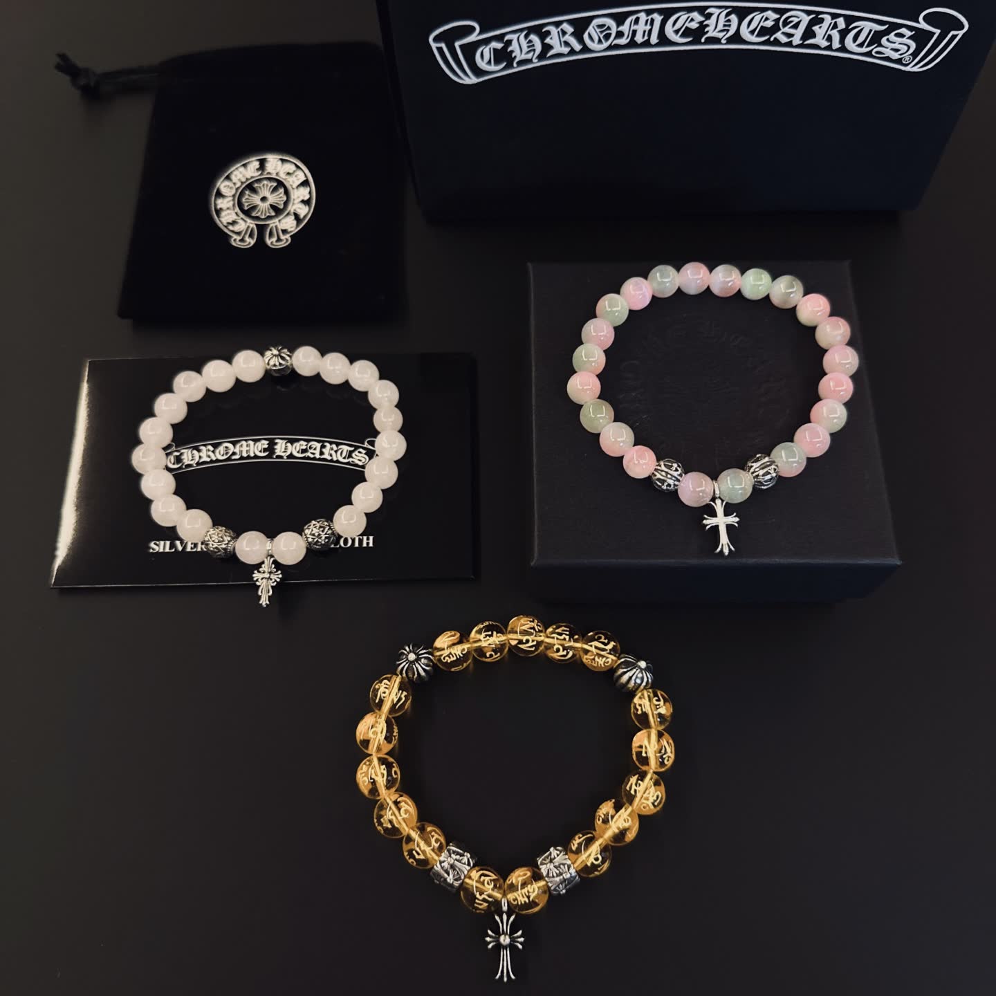 Chrome Hearts Beaded Bracelets Set Chrome Hearts Beaded Bracelets Set